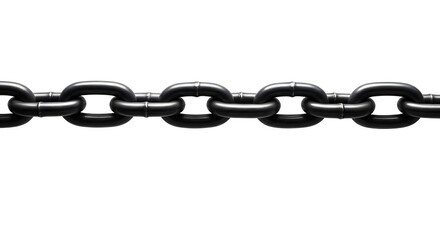 Obraz premium Black Chain on White Background