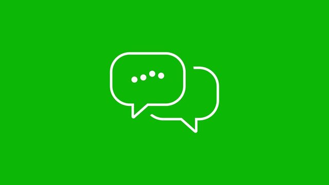 Typing message chat bubble animation representing online communication 