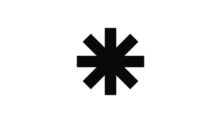Black Asterisk Symbol Icon