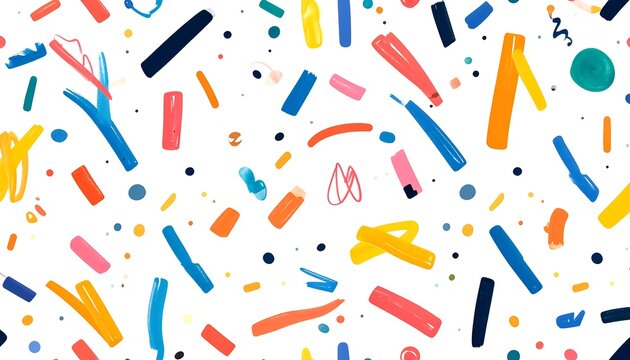 A colorful abstract background with various shapes
