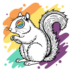 squirrel with acorn © Mian