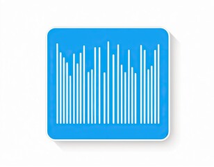 Obraz premium A geometric design of a blue square with white lines
