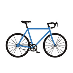 Fototapeta premium Blue bicycle illustration on white background for transportation and design