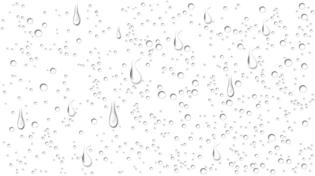 Water Droplets Overlay, Realistic rain effect for backgrounds and graphic design projects Vector