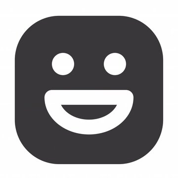 Grinning animation icon for social media, presentations, videos, websites. Alpha Channel