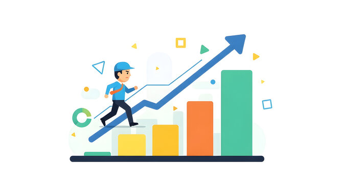 Sprint to Success: Climbing the Growth Graph
Peak Performance: Running Toward the Top Bar
Ambition in Motion: Athlete on Data Mountain