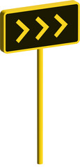Right Directional Sign, Traffic Sign