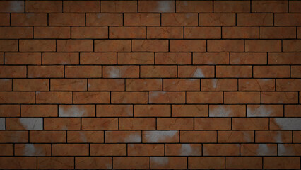 Fototapeta premium Destroyed wall brick texture on isolated background. Material grunged rocks overlays textured.