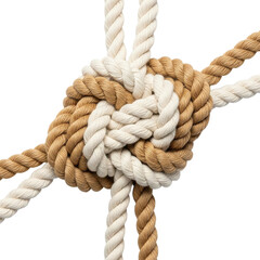 Intertwined Rope Knot Black Background