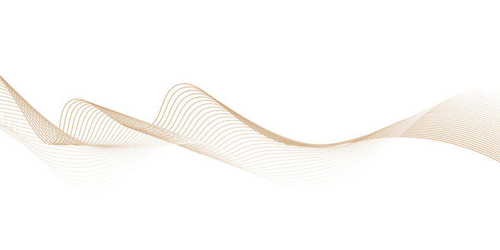 Abstract brown wave line, Modern abstract brown wave on white background, Digital future technology concept. Abstract brown paper wave background, brown lines vector banner template background design,