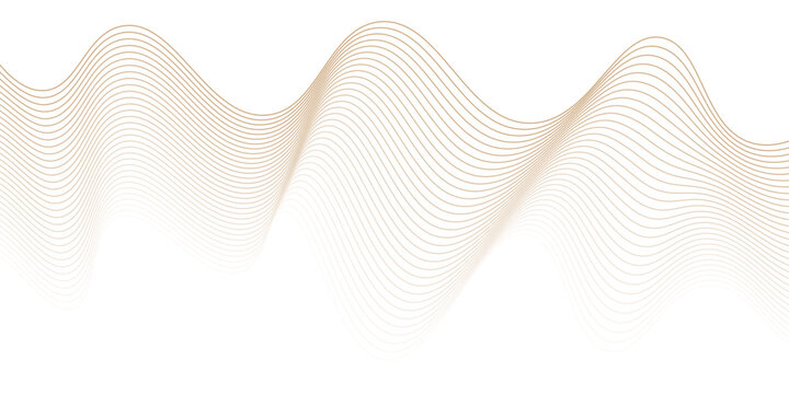 Abstract brown wave line, Modern abstract brown wave on white background, Digital future technology concept. Abstract brown paper wave background, brown lines vector banner template background design,