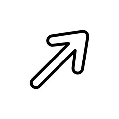 Obraz premium Up Arrow Line Icon – Growth Direction Outline Vector Symbol