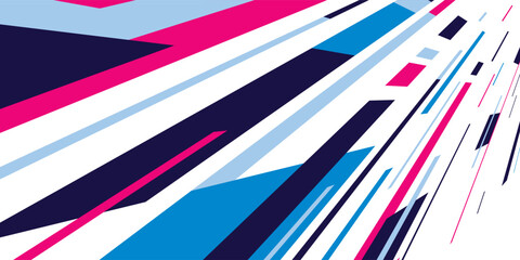 Abstract Geometric Background with Dynamic Diagonal Speed Lines, Colorful Flat Vector Design for Technology, Sports, Corporate Presentation, Motion Concept and Modern Digital Minimalist Backdrop