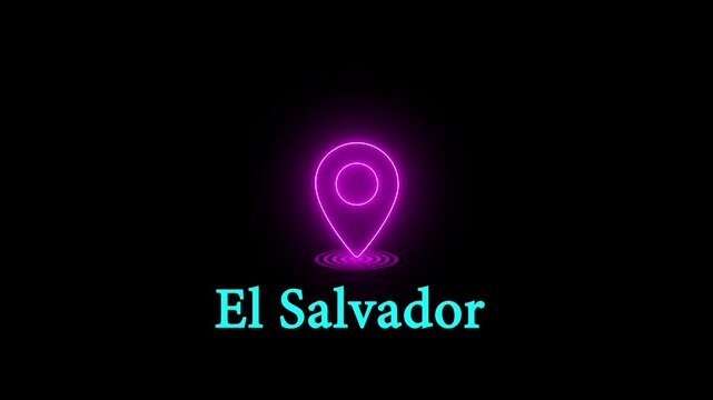 Neon location pin map marker neon sign glowing icon purple light black background map marker neon sign glowing icon purple light blac