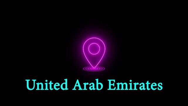 Neon location pin map marker neon sign glowing icon purple light black background map marker neon sign glowing icon purple light blac