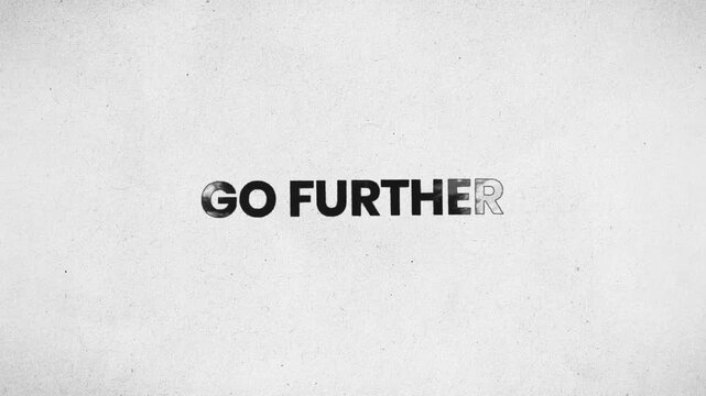 Go Further Pencil Scribble Text Animation 4K Motivational Growth Message and Business Success Promotion