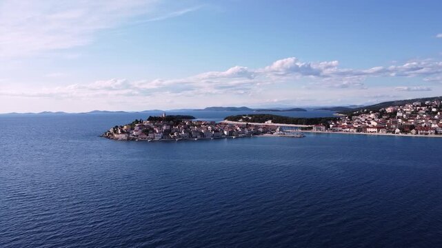 Stunning 4K Aerial Drone View of Croatia Coastline with Turquoise Adriatic Sea