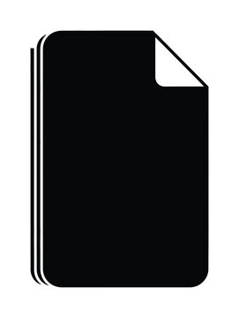 Vector icon of a stack of documents with a folded corner