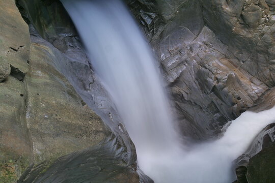 Milk fall river in Bellano, Lombardy, Italy
