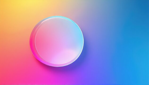 a circular mirror framed in vivid rainbow colors, reflecting soft light and creating a bright, colorful focal point