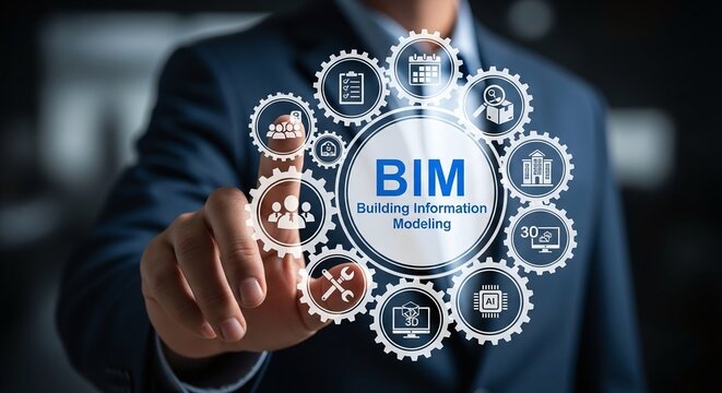 BIM Building Information Modeling Concept for Digital Transformation in Construction and AEC Industry