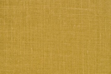 Mustard Yellow Burlap Texture Background with Rough Canvas Weave