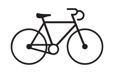 Fototapeta premium Simple line art bicycle illustration with clean design and modern appeal perfect for graphic design projects