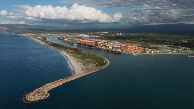 Commercial port of Gioia Tauro Calabria