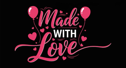 Made with love decorative typography design © Aester