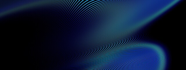 Fototapeta premium abstract technology particles lines mesh on black background