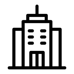 Obraz premium Modern Building Skyscraper Office City Icon Line Art