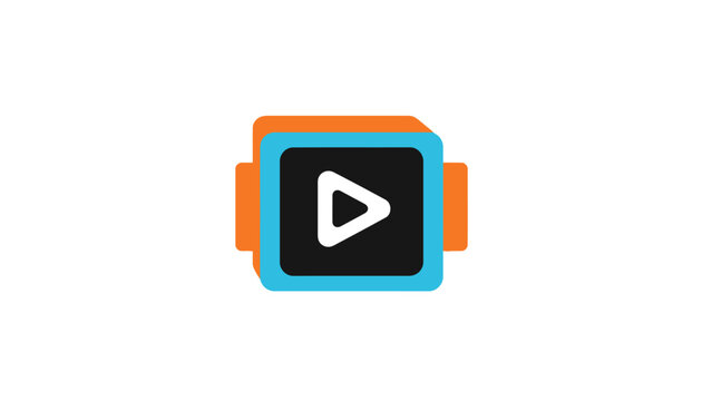 Play button on smartwatch screen icon.