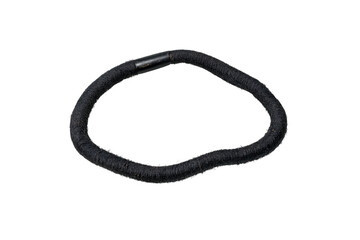 Black hair tie on transparent background for hair styling
