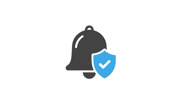 Notification Bell with Shield Icon.