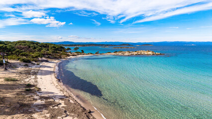 Karydi Beach in Vourvourou, Chalkidiki, Greece