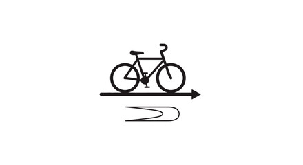 Fototapeta premium Bicycle Moving on Road Surface.