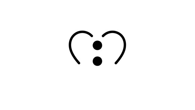 Heart Shaped Smiley Face Emoticon.