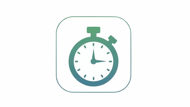 Stopwatch timer icon graphic symbol.
