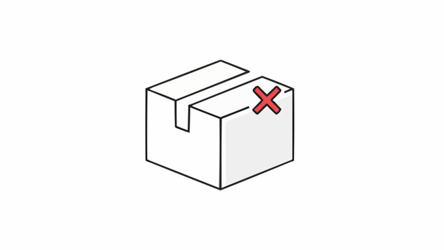 White Box with Red Cross Mark.