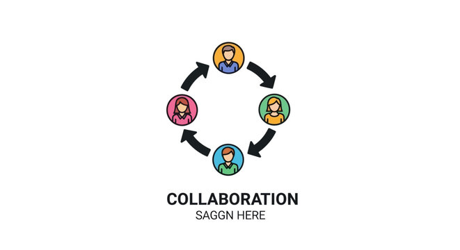 Collaboration teamwork partnership cycle process.