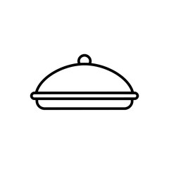 Obraz premium Buffet tray icon logo design. Chafing dish sign and symbol. Food platter icon. Restaurant and catering service.