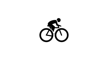 Fototapeta premium Cyclist Riding a Bicycle Fast.