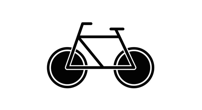 Simple bicycle icon design.