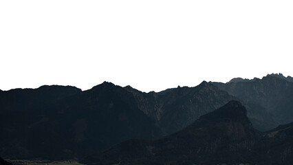 a mountains in the Alps in Austria  on transparent background