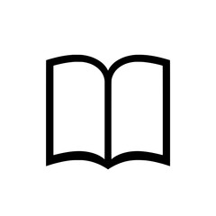 Open book icon logo design. Literature sign and symbol. Open book icon. Education and knowledge symbol for library or school.