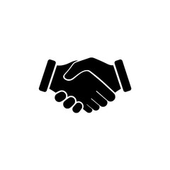 Obraz premium Handshake icon logo design. Partnership agreement sign and symbol. Handshake icon. Business deal and collaboration.