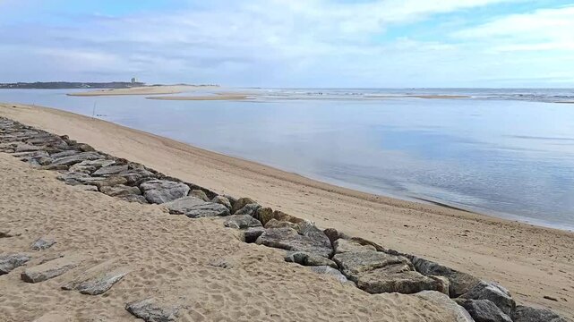 Beach in the Atlantic coastline in Esposende, Portugal