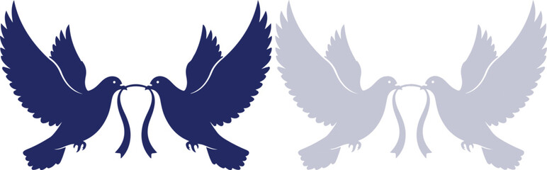 Obraz premium Happy friendship day wishes with symbolic birds representing unity and togetherness