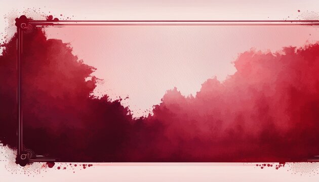 multicolor watercolor background gradient with antique ruby red bordeaux color universal abstract artistic frame place for text or logo