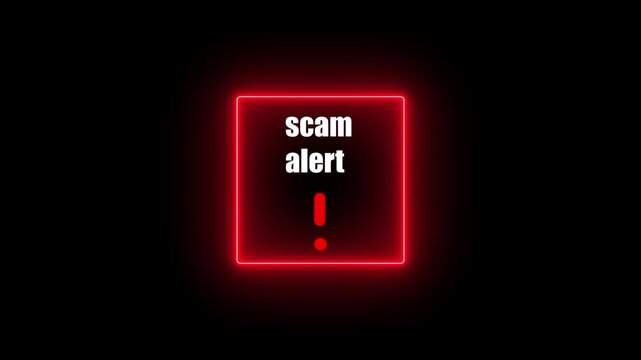 Scam alerts cybersecurity concepts on the transparent background. Fraud alerts with icons indicating online threats and cybersecurity unknown persons suspicious scammers fraud. 4k video animation.